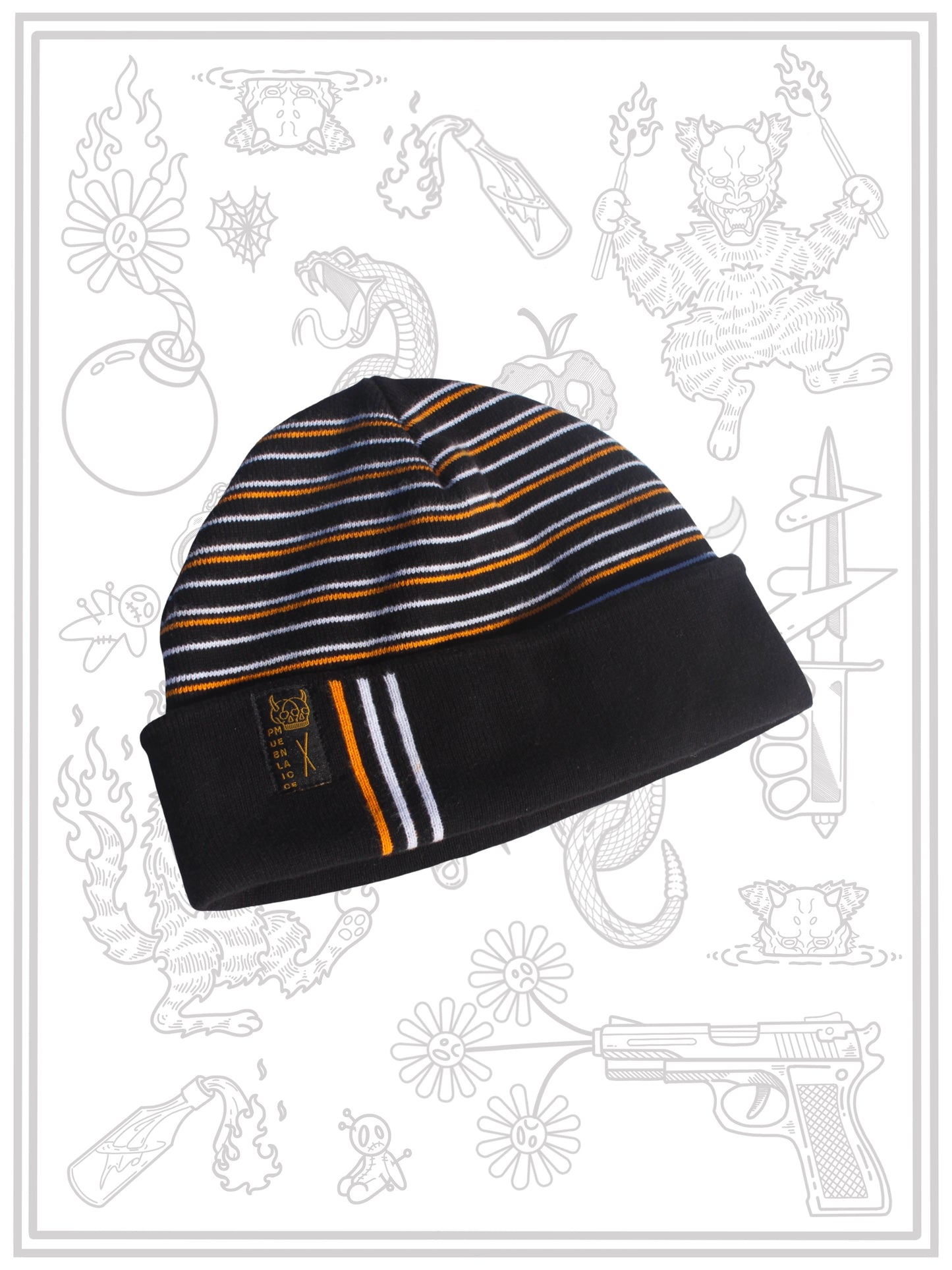 Public Menace Stripe Beanie