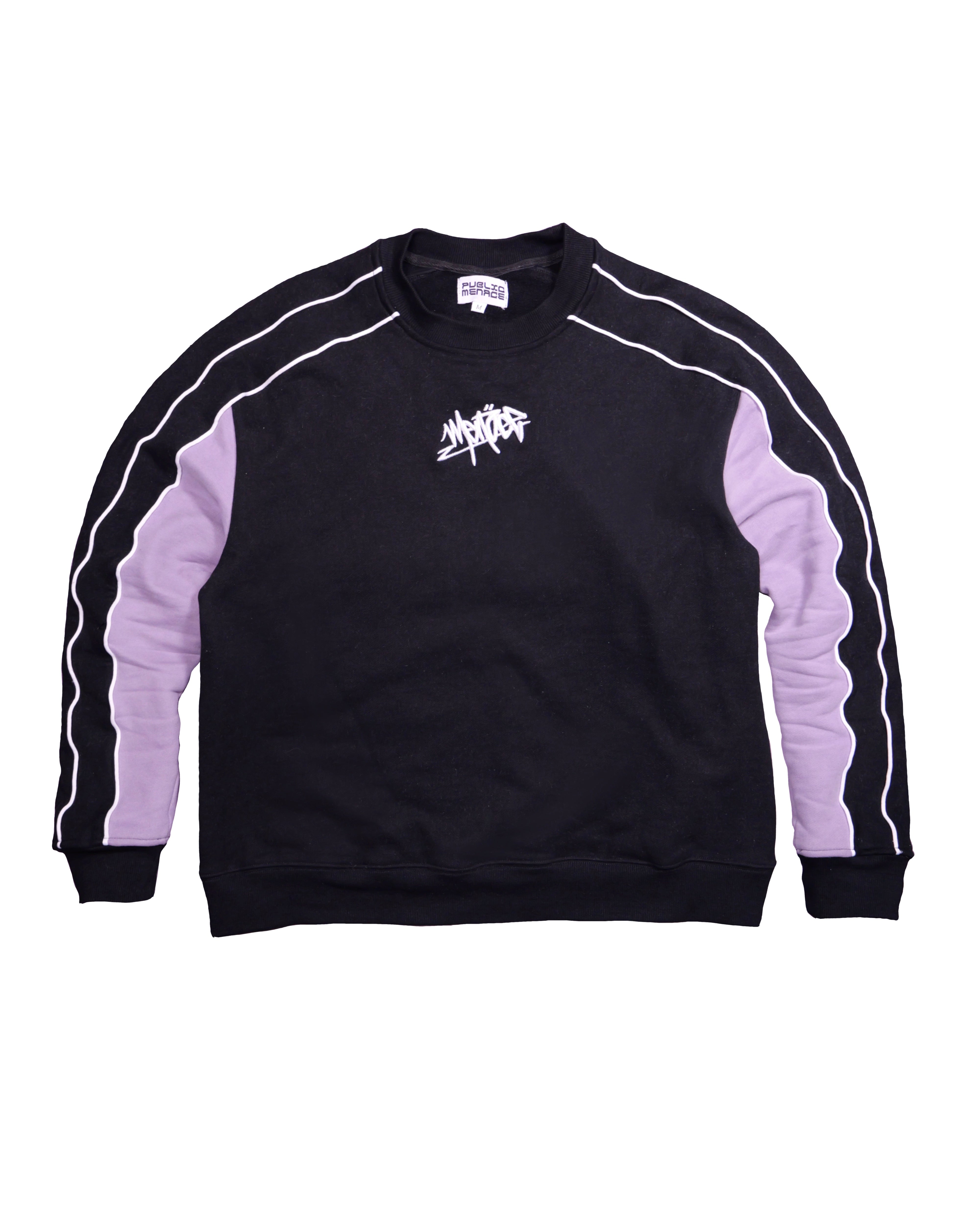 Black Panel Crewneck – Public Menace Apparel