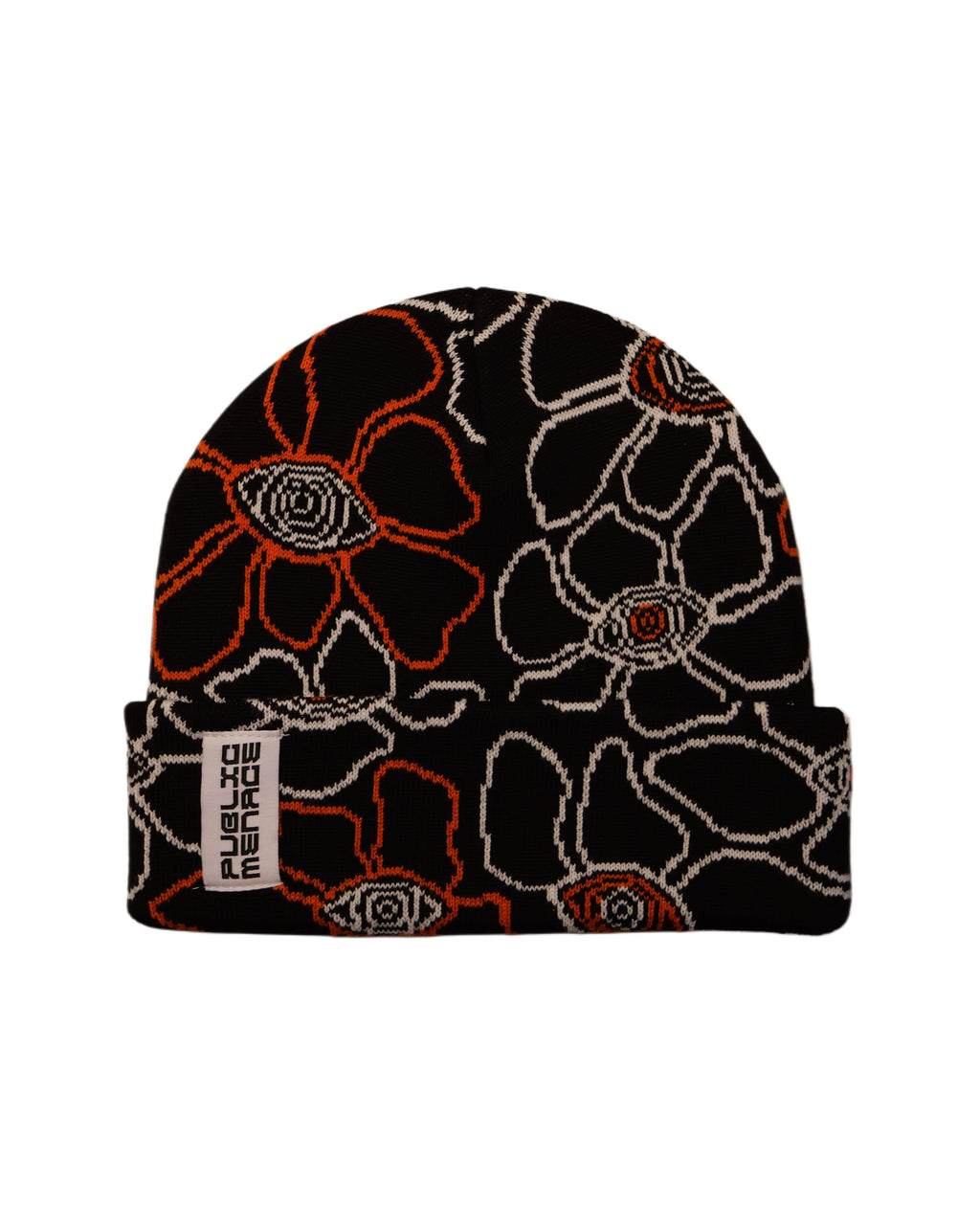 Black Flower Beanie