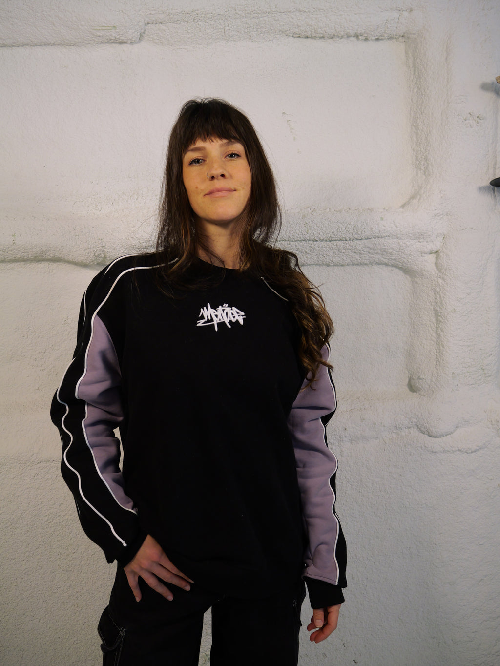 Black Panel  Crewneck