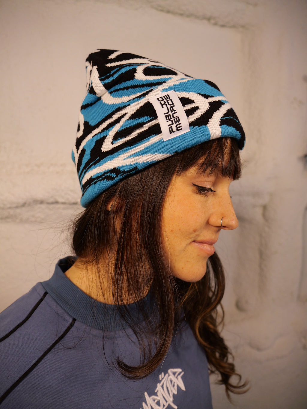 Blue Flower Beanie